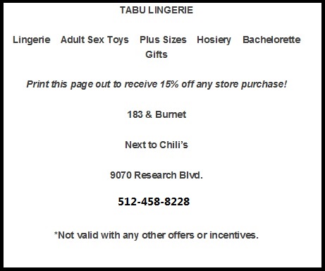 Tabu Lingerie , Upcoming Events in Austin on Do512