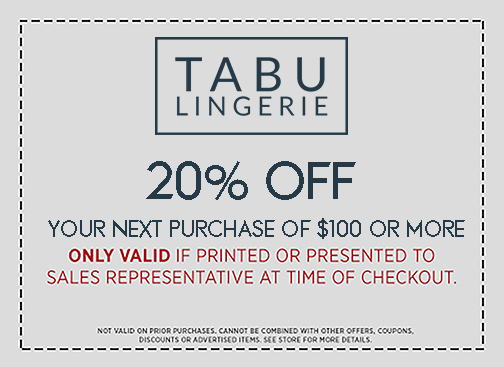 Tabu Lingerie 20% off